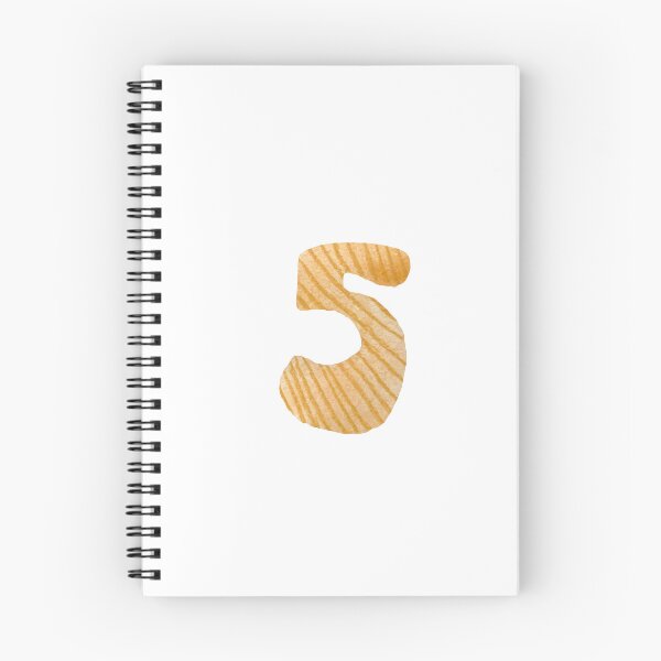 Item preview, Number five yellow textured a watercolor sketch  designed and sold by Yana Mustafina | Boho Soulful Designs.