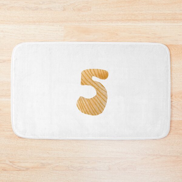 Item preview, Number five yellow textured a watercolor sketch  designed and sold by Yana Mustafina | Boho Soulful Designs.
