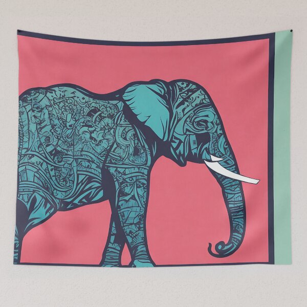 Item preview, Elephant logo, geometric, vector, symmetrical, minimalism designed and sold by DrawItOnce.