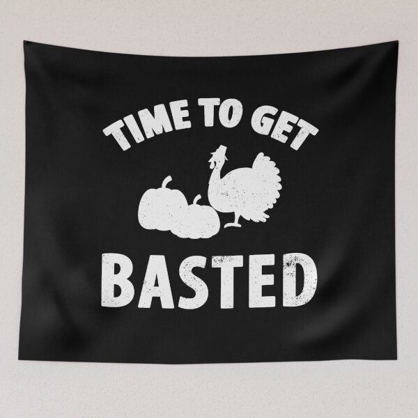 Item preview, Time to get basted - thanksgiving turkey designed and sold by Captain Mood.