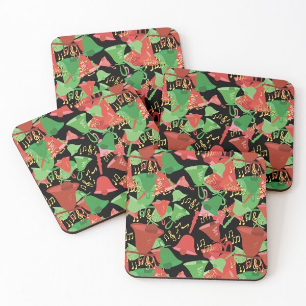 Item preview, Christmas Chaos Colorful Handbells And Notes Holiday Pattern designed and sold by SubtleSplit.