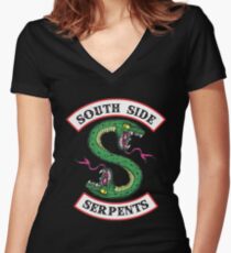 Riverdale - South Side Serpents Women's Fitted V-Neck T-Shirt