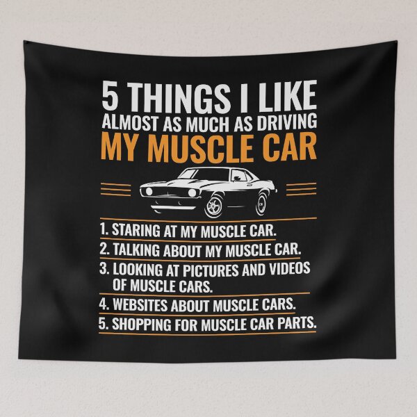 Item preview, 5 Things I Like Classic Muscle Car Enthusiast Car Guy designed and sold by abulfaruque.