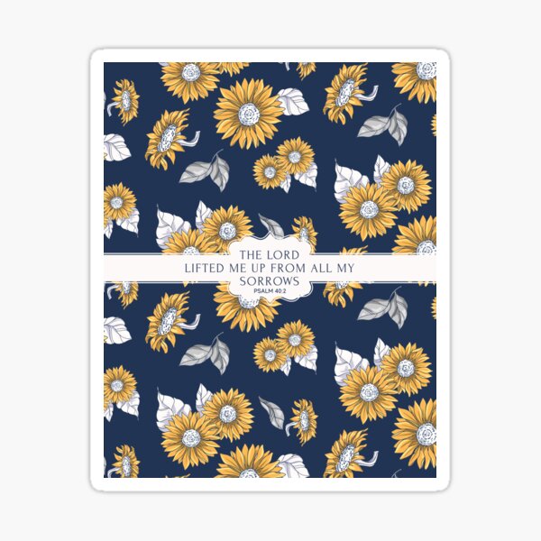 Item preview, The Lord Lifted Me Up From All My Sorrows Psalm 40 Verse 2 - Christian Bible Study Scriptures | Gospel Art | Cute Cool designed and sold by MJDezigns.