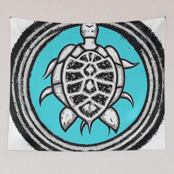 Aperçu de l'œuvre Turtle logo, geometric, vector, symmetrical, minimalism créée et vendue par DrawItOnce.