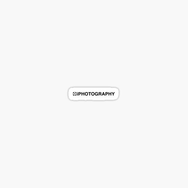 iPhotography Long Logo (Black) Sticker