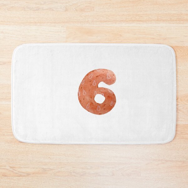Item preview, Number six textured red a watercolor sketch  designed and sold by Yana Mustafina | Boho Soulful Designs.