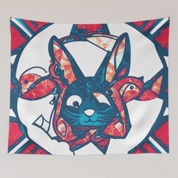 Artikelvorschau, Rabbit logo, geometric, vector, symmetrical, minimalism entworfen und verkauft von DrawItOnce.