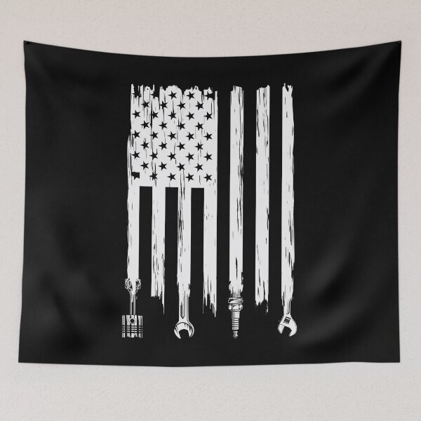 Item preview, Auto Garage Mechanic American Flag July 4th Car Maintenance Man designed and sold by abulfaruque.