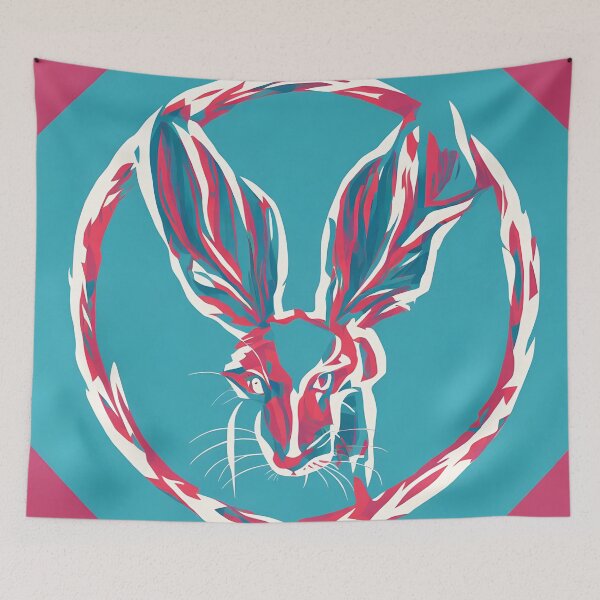 Artikelvorschau, Rabbit logo, geometric, vector, symmetrical, minimalism entworfen und verkauft von DrawItOnce.