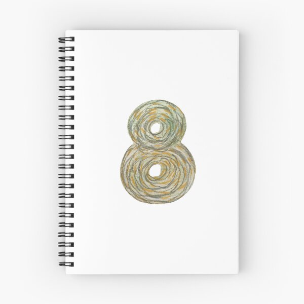 Item preview, Number eight textured green a watercolor sketch  designed and sold by Yana Mustafina | Boho Soulful Designs.