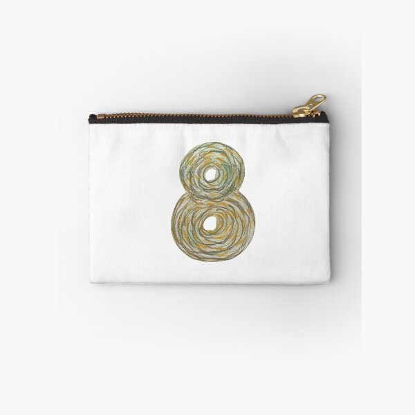 Item preview, Number eight textured green a watercolor sketch  designed and sold by Yana Mustafina | Boho Soulful Designs.