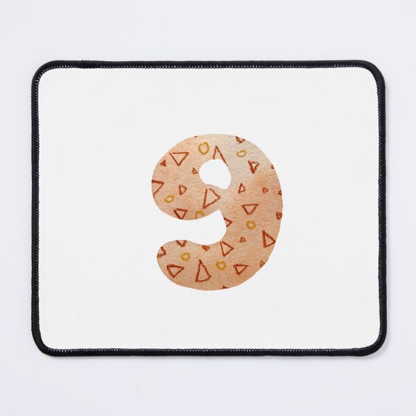 Item preview, Number nine textured peach a watercolor sketch  designed and sold by Yana Mustafina | Boho Soulful Designs.