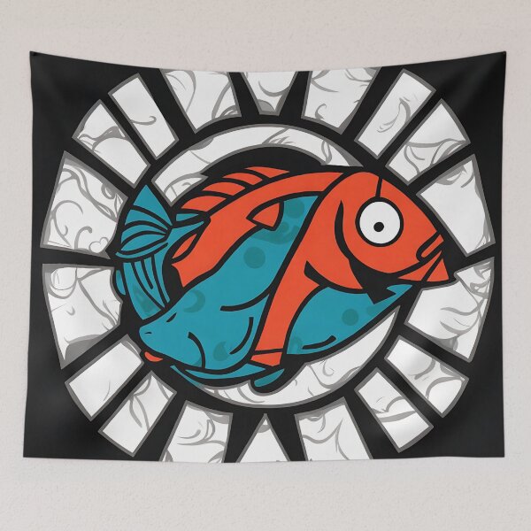 Artikelvorschau, Fish logo, geometric, vector, symmetrical, minimalism entworfen und verkauft von DrawItOnce.