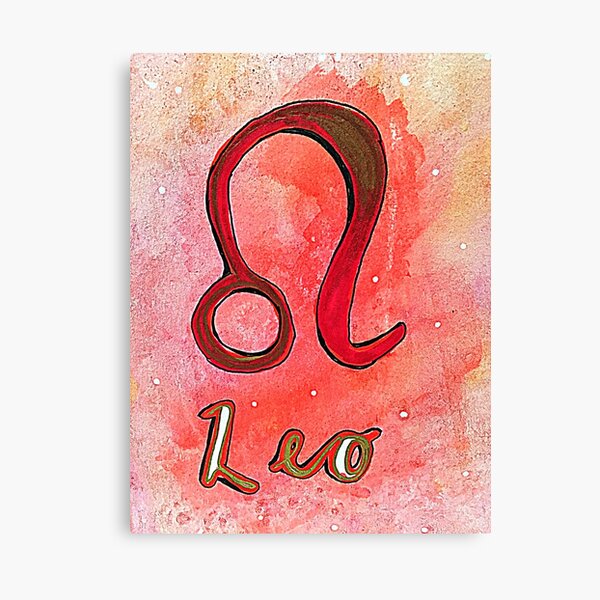 Leo, astrology, zodiac, star sign, horoscope Canvas Print