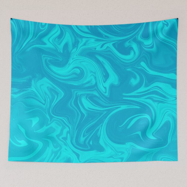 Aperçu de l'œuvre Marble Liquid Pattern Blue Watercolor Palette 4 créée et vendue par Janzay.