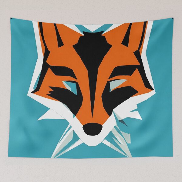 Artikelvorschau, Fox logo, geometric, vector, symmetrical, minimalism entworfen und verkauft von DrawItOnce.