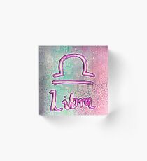 Libra, astrology, horoscopes, zodiac, star signs Acrylic Block