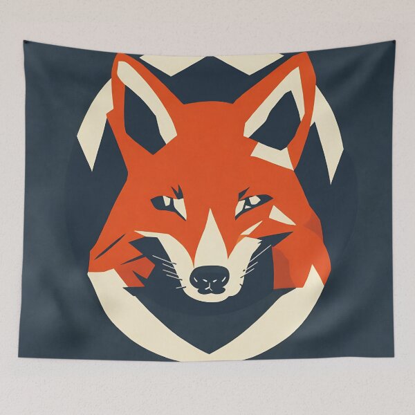 Artikelvorschau, Fox logo, geometric, vector, symmetrical, minimalism entworfen und verkauft von DrawItOnce.