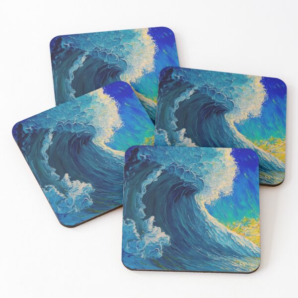Item preview, Big Nazaré Wave - Oil Painting Van Gogh Style designed and sold by Mitch-Angelo.