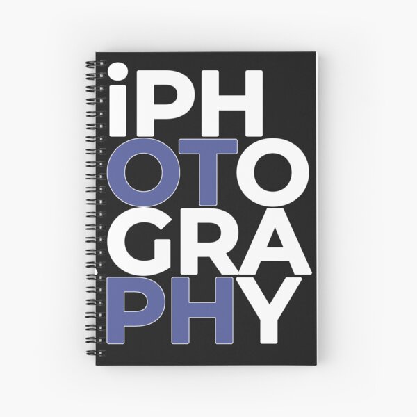 iPhotography Logo Scatter (Coloured) Spiral Notebook