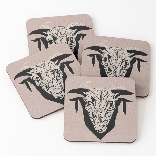 Artikelvorschau, Goat logo, geometric, vector, symmetrical, minimalism entworfen und verkauft von DrawItOnce.