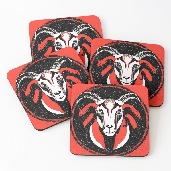 Item preview, Goat logo, geometric, vector, symmetrical, minimalism designed and sold by DrawItOnce.