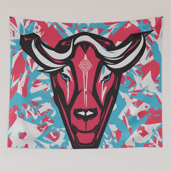 Artikelvorschau, Goat logo, geometric, vector, symmetrical, minimalism entworfen und verkauft von DrawItOnce.