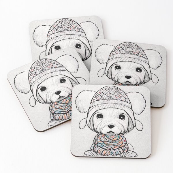 Item preview, Puppy wearing a Christmas Outfit designed and sold by Galviato.
