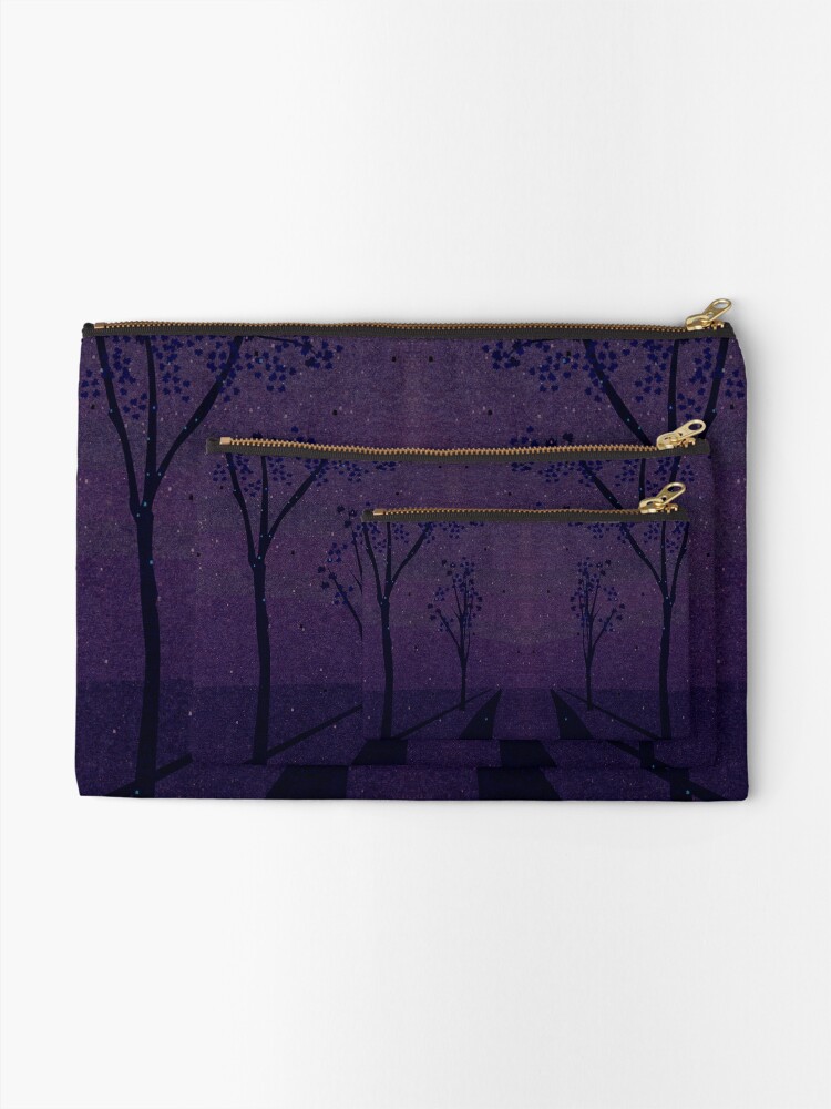 Alternate view of Autumn Path (Night) Zipper Pouch