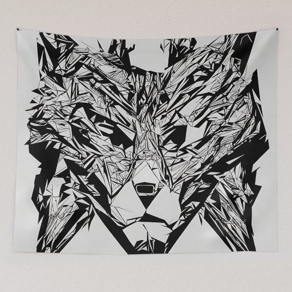 Item preview, Jackal logo, geometric, vector, symmetrical, minimalism designed and sold by DrawItOnce.