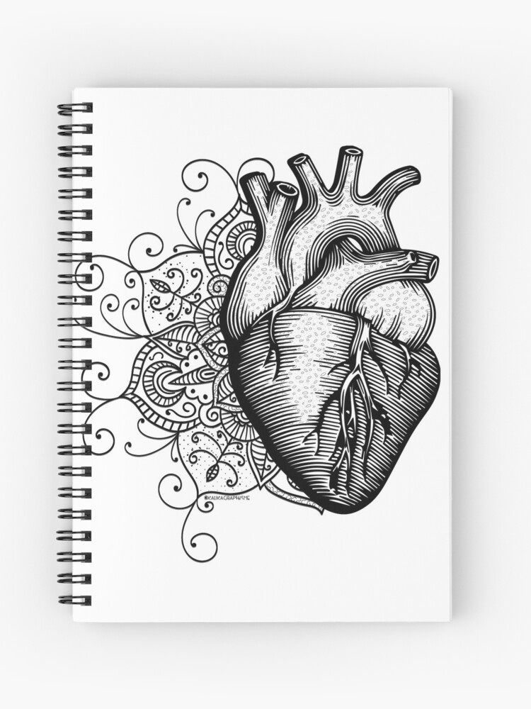 Anatomical Heart Notebook // Blank Sketchbook // A5 