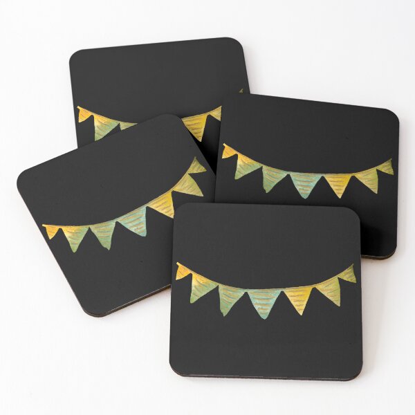 Aperçu de l'œuvre Flag colored textured birthday a watercolor sketch black créée et vendue par Yana Mustafina | Boho Soulful Designs.
