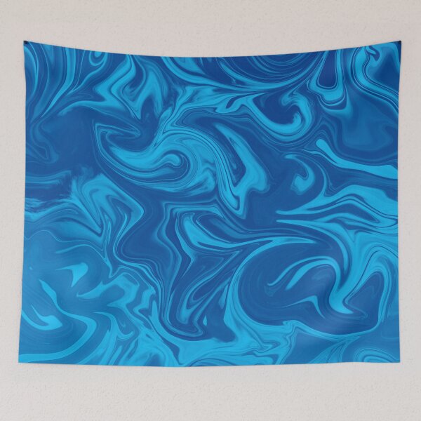 Artikelvorschau, Marble Liquid Pattern Blue Watercolor Palette 13 entworfen und verkauft von Janzay.