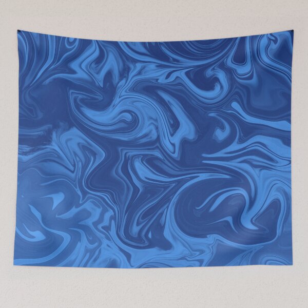 Aperçu de l'œuvre Marble Liquid Pattern Blue Watercolor Palette 14 créée et vendue par Janzay.