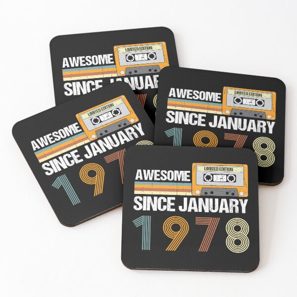 Item preview, Awesome Since January 1978 | 45th Birthday Gifts | 45 Years Old Gifts designed and sold by AMINE  ★★★★★.