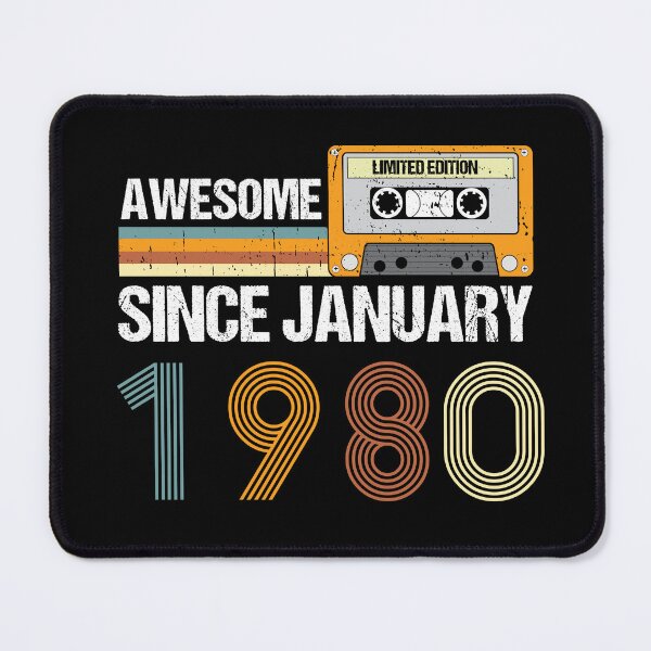 Item preview, Awesome Since January 1980 | 43th Birthday Gifts | 43 Years Old Gifts designed and sold by AMINE  ★★★★★.
