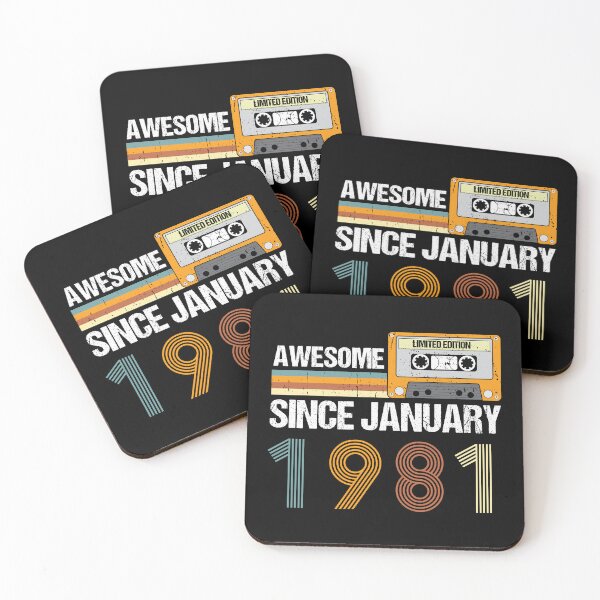 Item preview, Awesome Since January 1981 | 42th Birthday Gifts | 42 Years Old Gifts designed and sold by AMINE  ★★★★★.