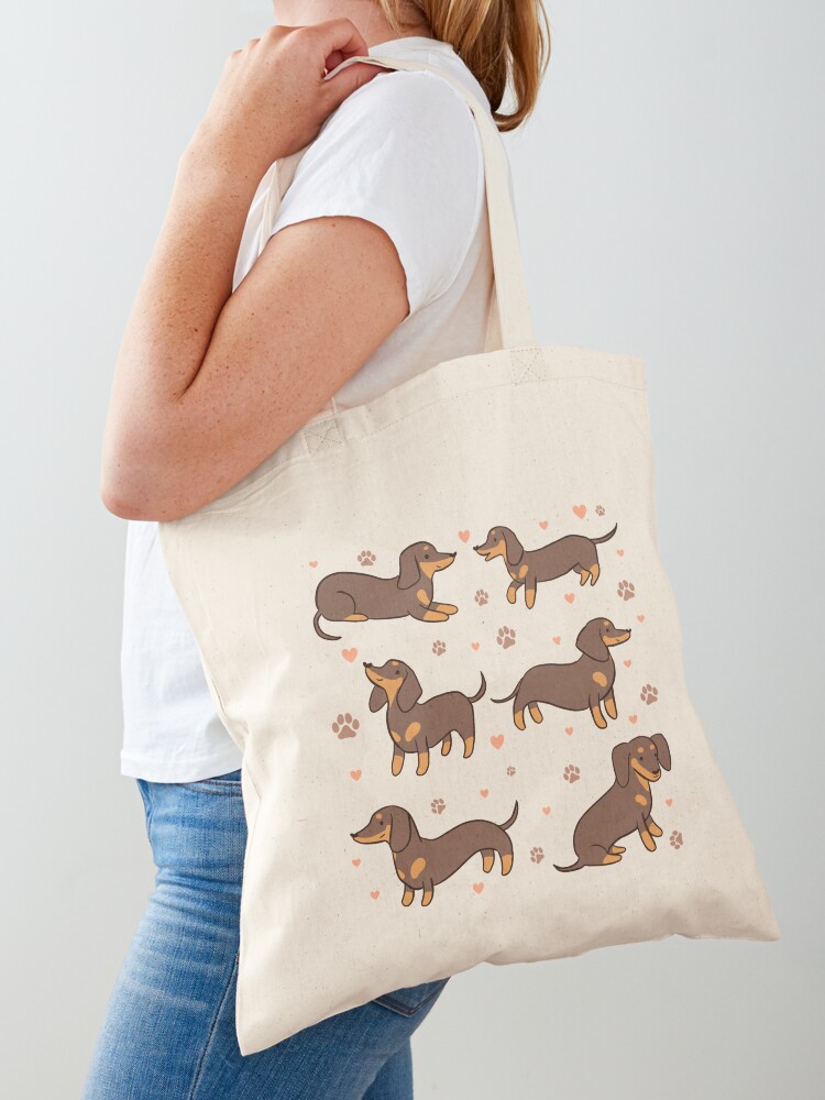 Dachshund Canvas Tote Bag - Swirl Dachshund Canvas Tote Bag - Swirl