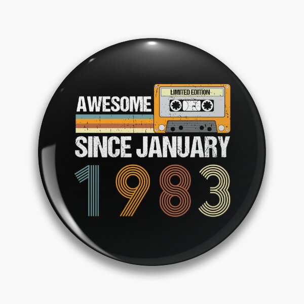Item preview, Awesome Since January 1983 | 40th Birthday Gifts | 40 Years Old Gifts designed and sold by AMINE  ★★★★★.