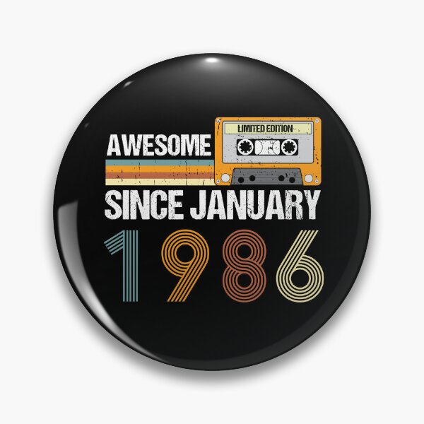 Item preview, Awesome Since January 1986 | 37th Birthday Gifts | 37 Years Old Gifts designed and sold by AMINE  ★★★★★.