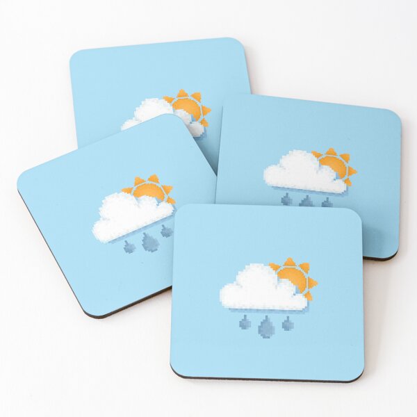 Item preview, Retro Sunny Rain cloud Pixel Design designed and sold by 8BitTrip.