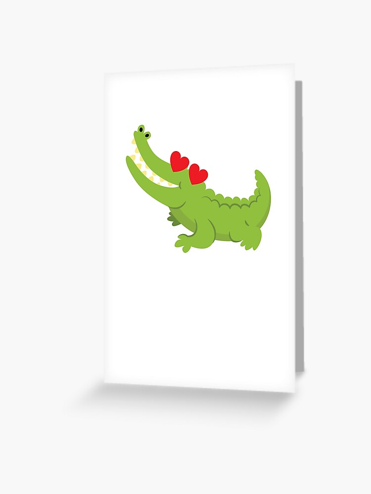 Tarjetas de felicitación «Emoji de cocodrilo» de HippoEmo | Redbubble