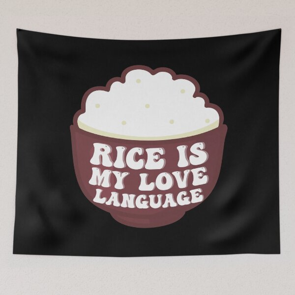 Item preview, Rice Is My Love Language Rice Bowl Lover Valentine's Day Sticker designed and sold by 27th-Tee.