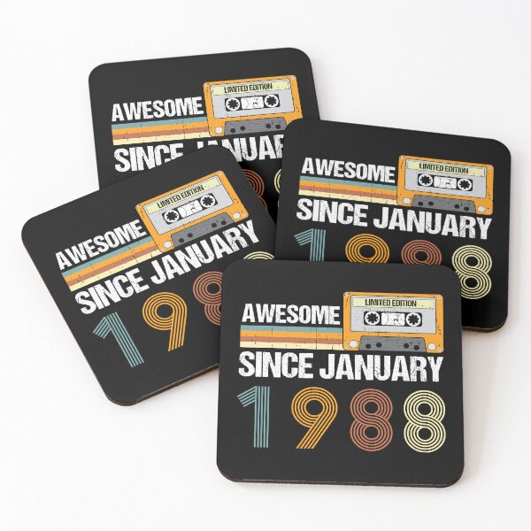 Item preview, Awesome Since January 1988 | 35th Birthday Gifts | 35 Years Old Gifts designed and sold by AMINE  ★★★★★.