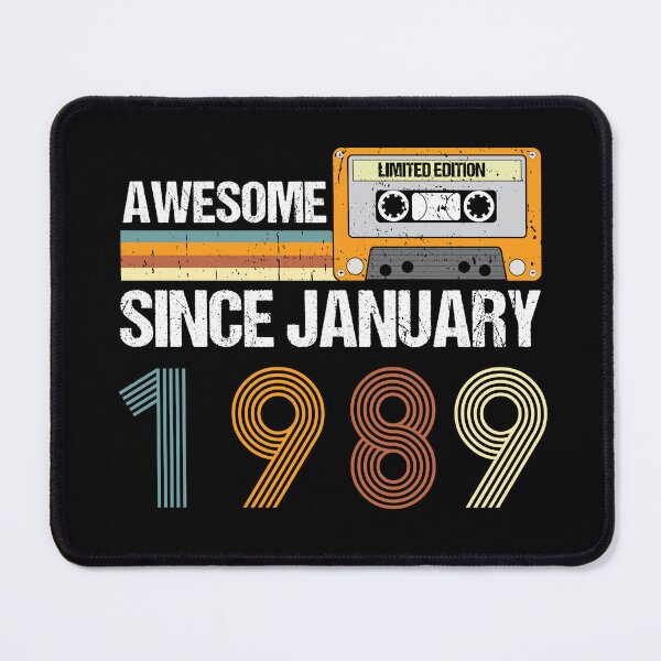 Item preview, Awesome Since January 1989 | 34th Birthday Gifts | 34 Years Old Gifts designed and sold by AMINE  ★★★★★.