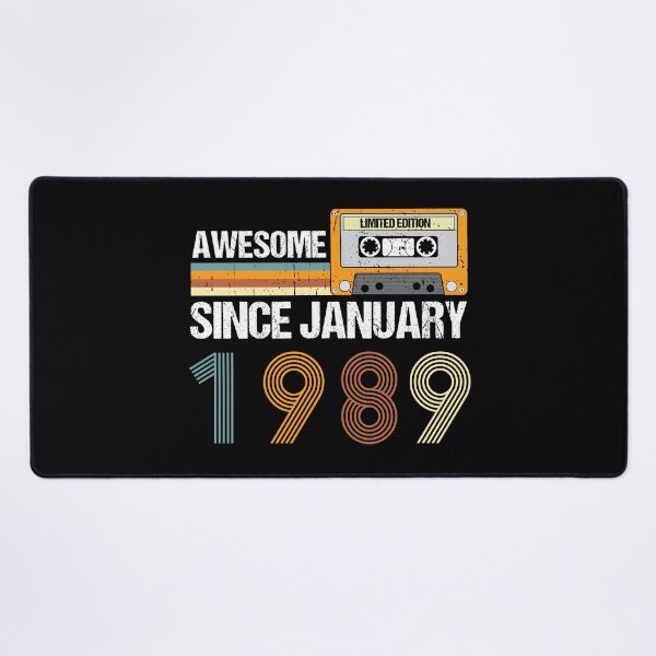 Item preview, Awesome Since January 1989 | 34th Birthday Gifts | 34 Years Old Gifts designed and sold by AMINE  ★★★★★.