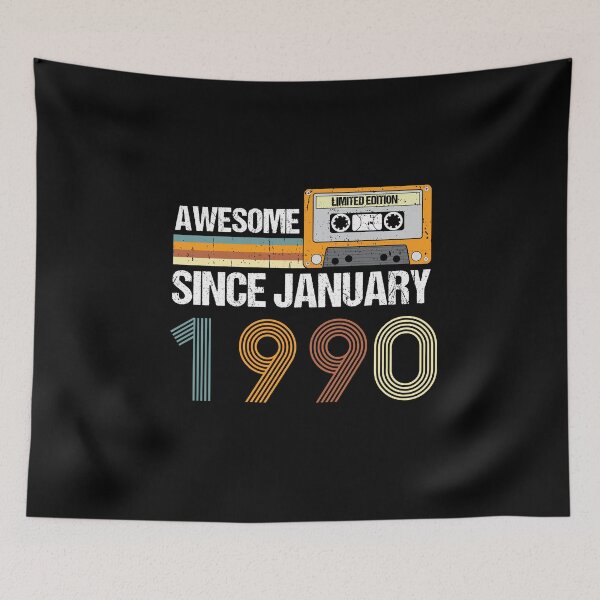 Item preview, Awesome Since January 1990 | 33th Birthday Gifts | 33 Years Old Gifts designed and sold by AMINE  ★★★★★.
