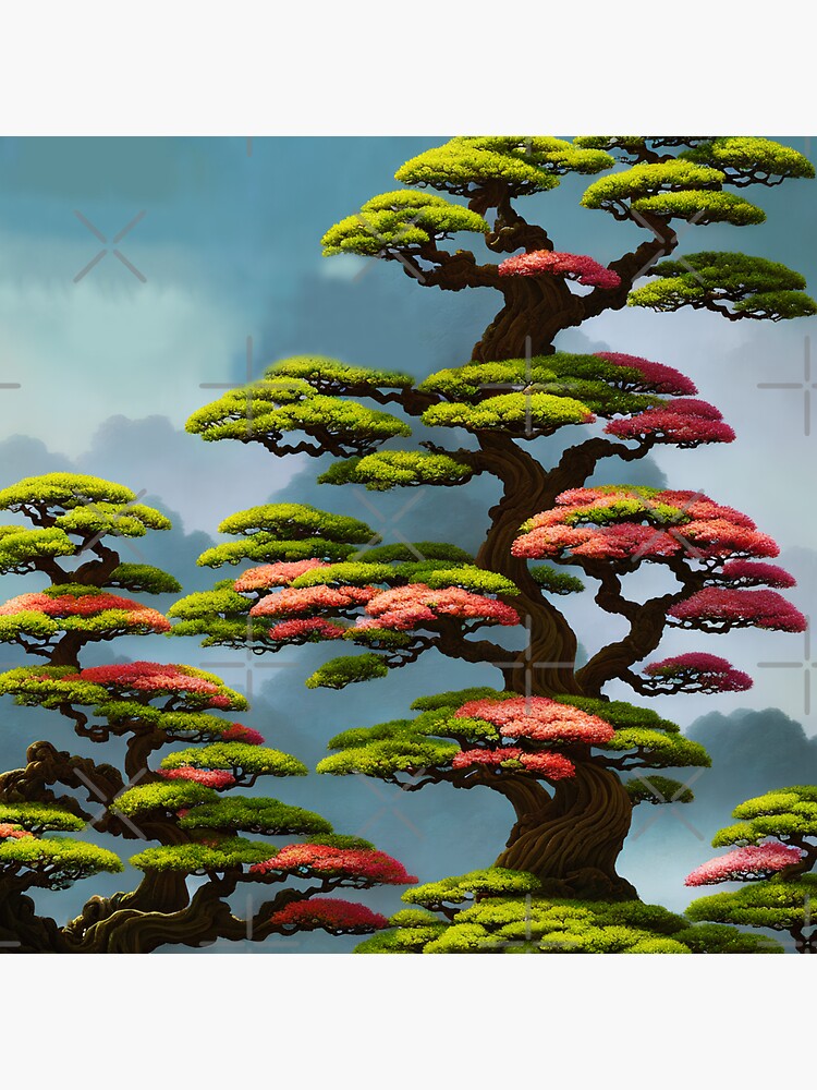 "bonsai artwork, bonsai decor, bonsai for Christmas, digital bonsai art