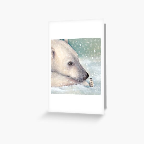 Item preview, Unexpected Giants - Polar Bear and Penguin watercolour designed and sold by alllittlethings.